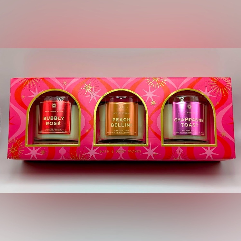 New set of three 4oz candles from Bath & Body Works.